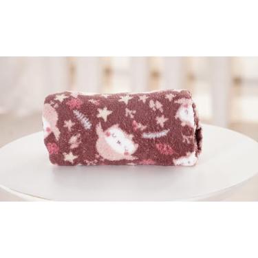 Imagem de Cobertor Manta Microfibra Fofinha e Macia para Bebês 70cm X 100cm Meninas. Estampa Coruja.