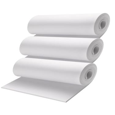 Imagem de Pacote com 3 lençóis de espuma EVA branca de 4 mm de espessura, 35,32 cm x 149,9 cm, espuma artesanal de EVA premium para fantasia de cosplay da MEARCOOH