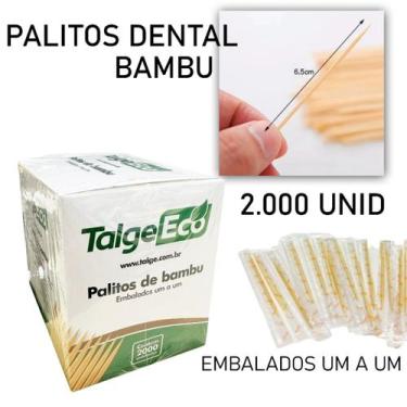 Imagem de Palitos De Dente Bambu 2000un Marca Natural Sachê - TALGE