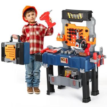 Imagem de Banco de Ferramentas Infantil Honeystar com 65 Peças - Brinquedo Educa