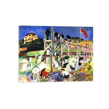 Imagem de Raoull Duufy pinturas famosas arte de parede para sala de estar - imagem de arte clássica - sem título - reprodução em tela - pronto para pendurar tela embrulhada 20x25 cm 8x10in