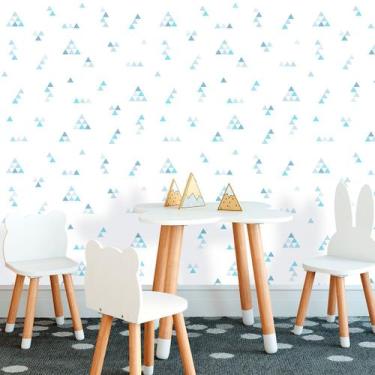 Imagem de Papel de Parede Vinil Autocolante Baby Soft Blue - Inove Papéis de Par
