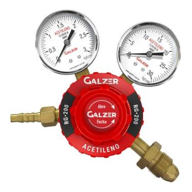 Imagem de Regulador De Pressão Para Cilindro De Acetileno RG-200 - Galzer