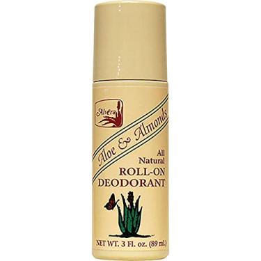 Imagem de Alvera Desodorante Roll-On Totalmente Natural Com Aloe Vera E Amêndoas, 89 Ml (3 Fl Oz) Líquido