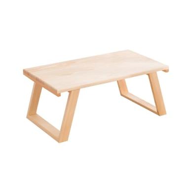 Imagem de Mesa de Centro Mesa japonesa com janela tipo bay tatami, mesa de centro de madeira sólida, mesa baixa para computador, pequena mesa de jantar Mesa de Chá(Pequeno)