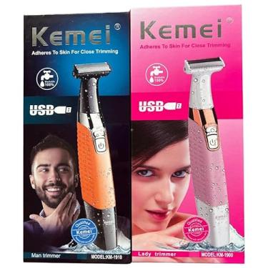 Imagem de Kit Barbeador Depilador Elétrico Recarregável A Prova D'água Masculino e Feminino