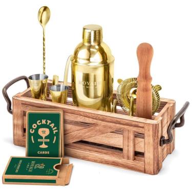 Imagem de Kit Bn Profissional Peças em Alumínio com Suporte de Madeira, ROYALE MIX 12 TRA, Dourado