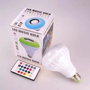 Imagem de Lâmpada Led 12W E27 Rgb Colorida Com Caixa De Som Bluetooth