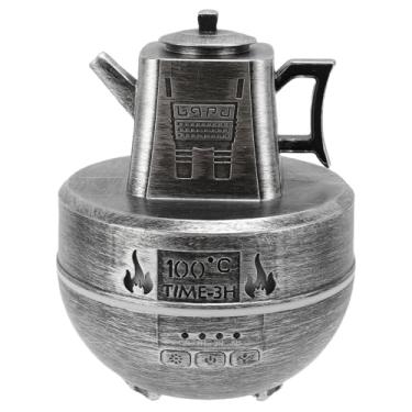 Imagem de Difusor de óleo essencial, difusor de óleo de aromaterapia em forma de bule de 140 ml, umidificador de difusor retrô com tecnologia de atomização para casa, escritório, SPA (Prata antiga)