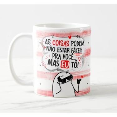 Imagem de Caneca Casal As Coisas Podem Não Estar Fáceis Pra Você Mas Eu Tô Bonequinho
