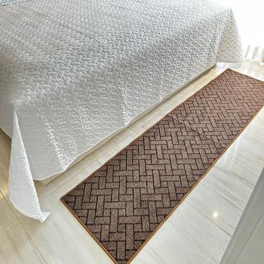 Imagem de Tapete Passadeira Carpete Trama 0,50 X 4,00 Marrom