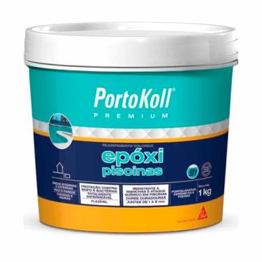 Imagem de Rejunte Epóxi Piscinas Sauna 1kg Portokoll Azul Cobalto