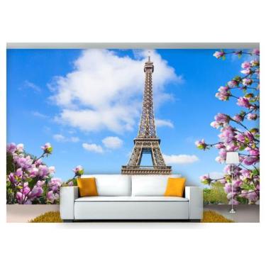 Imagem de Papel De Parede Cidade Paris Torre Eiffel 3D Ncd207 - Você Decora