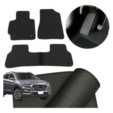 Imagem de Tapete Tucson 2017 A 2024 Borracha Pvc Com Descanso Pé - Mcar Impermeá