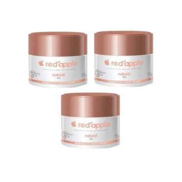 Imagem de 3 Desodorantes Creme Antitranspirante Red Apple Natural 55g