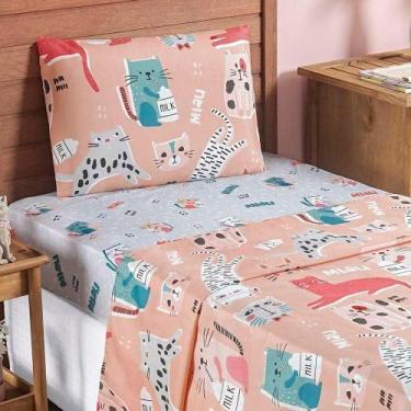 Imagem de Jogo De Lençol Carrosel Solteiro 3 Peças Infantil Estampado Divertido 