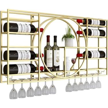 Imagem de Cremalheira Fixada Na Parede Do Vinho, Cremalheira Industrial Do Vento Do Ferro Feito, Cremalheira De Exposição Home Da Decoração Do Armário Do Vinho De Restaut, A, 100x11x52cm