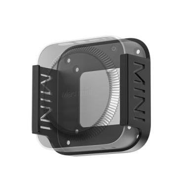 Imagem de Fasgear Suporte para Mac mini M4 2024 sob a mesa sem perfuração, suporte VESA 75 x 75 mm/100 x 100 mm, suporte de parede, durável ABS Mac mini M4/M4 Pro acessórios para escritório, home studio