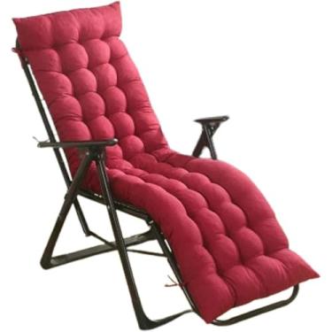 Imagem de Almofadas Para Espreguiçadeiras Almofada Para Espreguiçadeira De Jardim Para Espreguiçadeira Interna E Externa, Burgundy, 48 * 120cm