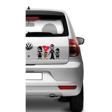 Imagem de Adesivo De Carro Família Feliz Autista Mod17 - Lojinha Da Luc Adesivos