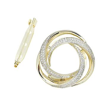 Imagem de Cachecol feminino de cristal, pérola, flor, cachecol, fivela, suporte de xale, anel, cachecóis, cardigã, clipes de círculo aberto, broche multifuncional, joias, Cristal Metal Cristal Metal imitação de