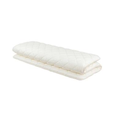 Imagem de FULI Futon japonês, cama dobrável e portátil, almofada de dormir dobrável, Shikibuton, feita no Japão (branco, King)