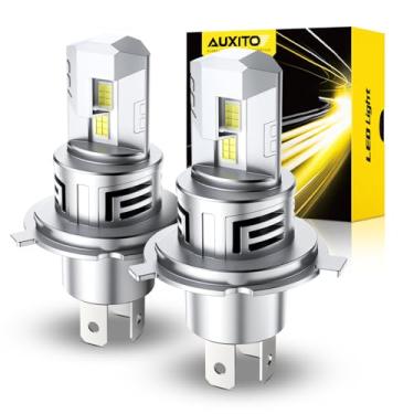 Imagem de AUXITO Lâmpada LED H4 9003, 900% mais brilhante, ultra brilhante, Plug N Play, longa vida útil, sem cintilação, 99% de compatibilidade, 2 peças