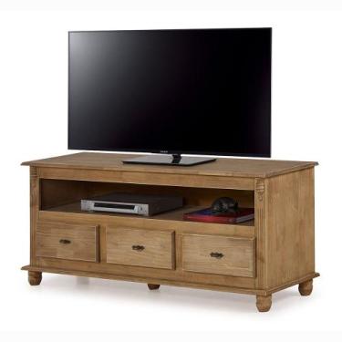 Imagem de Rack TV com 3 gavetas, nicho e tampo de madeira - 501 - Meyer, (ME) Ve