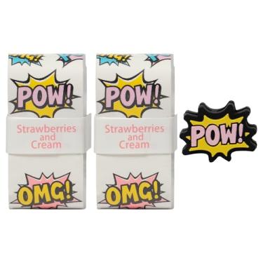 Imagem de Strawberries and Cream Peach POW Tênis Overgrip (Rosa) – 2 Punhos + Amortecedor – Melhor meia para meninas, Treinadoras Girl Power