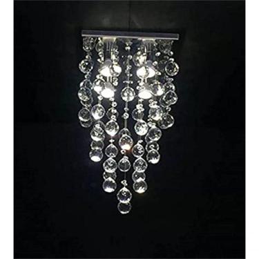 Imagem de Lustre Para Sala, Quarto, Hall, Cozinha, Sala De Jantar, Corredor Em Cristal K9 Base 30x30 50cm