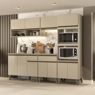 Imagem de Armário de Cozinha Completa Atlanta Studio Amêndoa