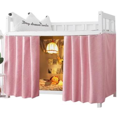 Imagem de Qubanda Dormitório Casa Sólido Engrossar Beliche Blackout Cama Cortinas Tecido Dossel Homens Mulheres Solteiro Dorminhoco