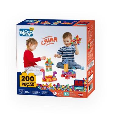 Imagem de Monta Mais Blocolândia Click 200 Peças - Dismat