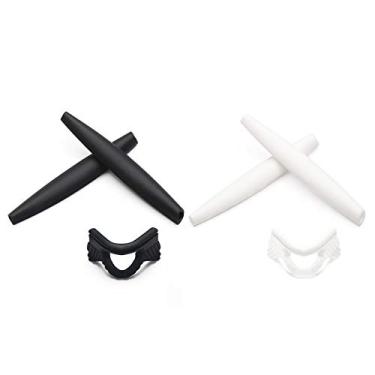 Imagem de Eye Opening Stuff Kits de borracha de substituição para óculos de sol Oakley M Frame/Sweep/Heater/Strike/Hybrid – Preto e Branco