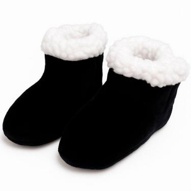 Imagem de Pantufas Sapatinho Bebês Inverno Com fecho aderente De 0 a 12 Meses