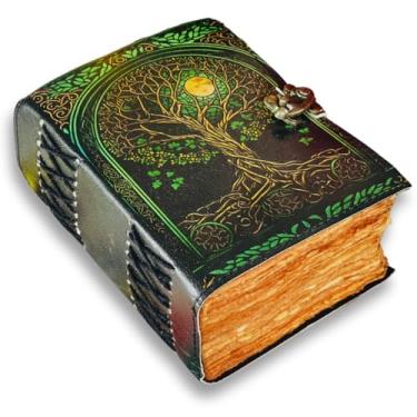 Imagem de Tree of Life Diário de viagem de couro para mulheres com cadeado impressão premium - 17 x 122 cm papel vintage - diário para homens - diários encadernados em couro para mulheres, melhores presentes de