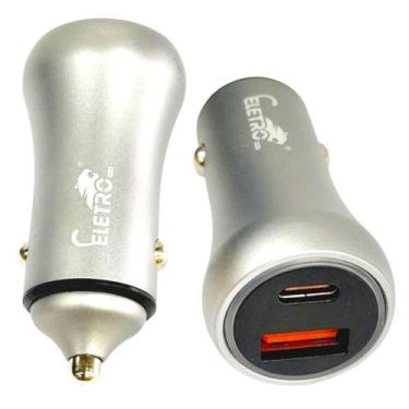 Imagem de Carregador Veicular USB Cinza EL- 4025 - Altomex