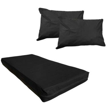 Imagem de Kit Capa Impermeável Para Colchão Solteiro Antialergica + 02 Capas de Travesseiro Imper...