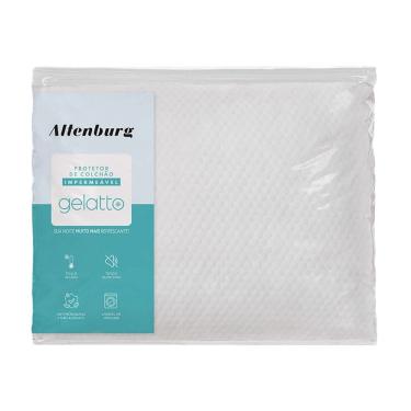 Imagem de Protetor de Colchão Casal Impermeável Gelatto 100% Algodão Com Elástico Toque Gelado Altenburg