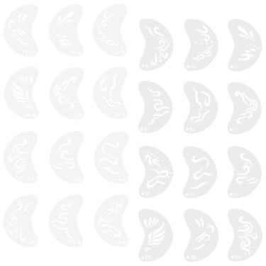 Imagem de rockible 24 peças de estênceis para pintura facial, modelos de pintura facial, modelo de desenho para baile de máscaras