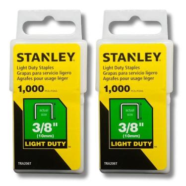 Imagem de 2 Grampos Grampeador 10mm 3/8 Pol Stanley Tapeceiro Marceneiro Pistola