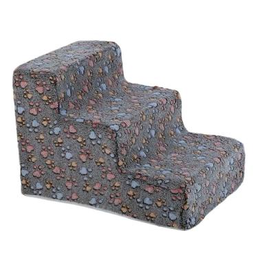 Imagem de Bothyi Escada para cães e animais de estimação, capa removível, confortável, portátil, antiderrapante, degraus para cães e animais de estimação, para sofá, 3 Degraus Grandes