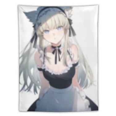 Imagem de LIEGBMEU Tapeçaria de biquíni sexy anime menina 152.4 cm x 203.2 cm interior exterior parede colcha arte decoração de tapeçaria caprichosa, AF140