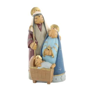 Imagem de menolana Coleção de esculturas de presépios de gatos, cenas de Natal, animais de presépio, estátua da Sagrada Família para casa, mesa, festival, quarto