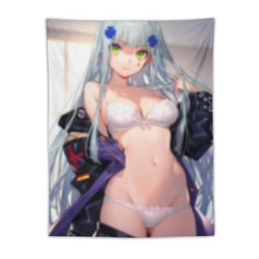 Imagem de LIEGBMEU Tapeçaria de biquíni sexy anime menina quente 76,2 cm x 101,6 cm interior exterior parede colcha arte decoração de tapeçaria caprichosa, AF013