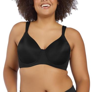 Imagem de Leading Lady Sutiã feminino plus size sem fio acolchoado, Preto, 50B