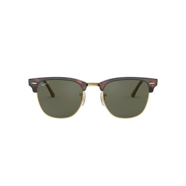 Imagem de Óculos de Sol Ray-Ban Polarizado Clubmaster 0RB3016 990/58 Tam 55 / Vermelho Havana - Lentes Verde