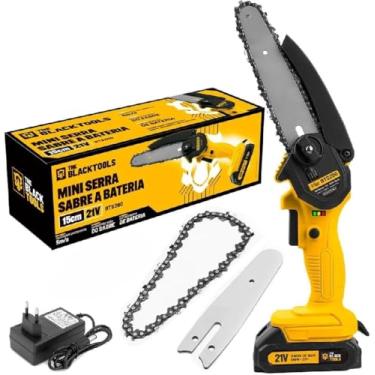 Imagem de Mini Moto Serra Elétrica A Bateria 21v Recarregável Profissional Bts-200 The Black Tools