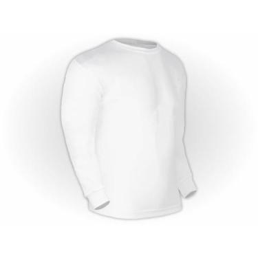 Imagem de Camiseta Lisa Manga Longa Adulto Poliéster Branca - Del France, G