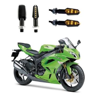 Imagem de KIT 4 Luz Seta Esportiva Pisca de Led Modelo P29 Para Moto NINJA ZX-6R